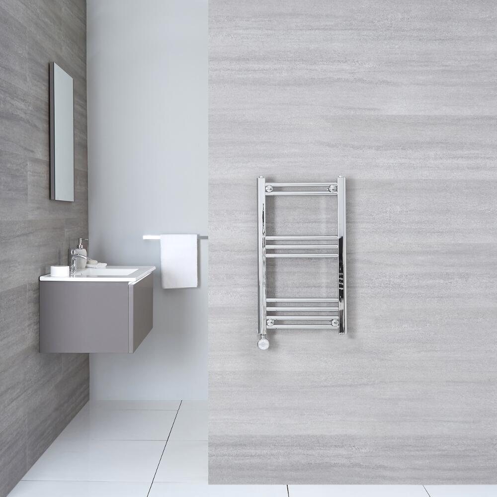 Handdoekradiator Elektrisch Thermostatisch Chroom 70cm x 40cm | Ischia