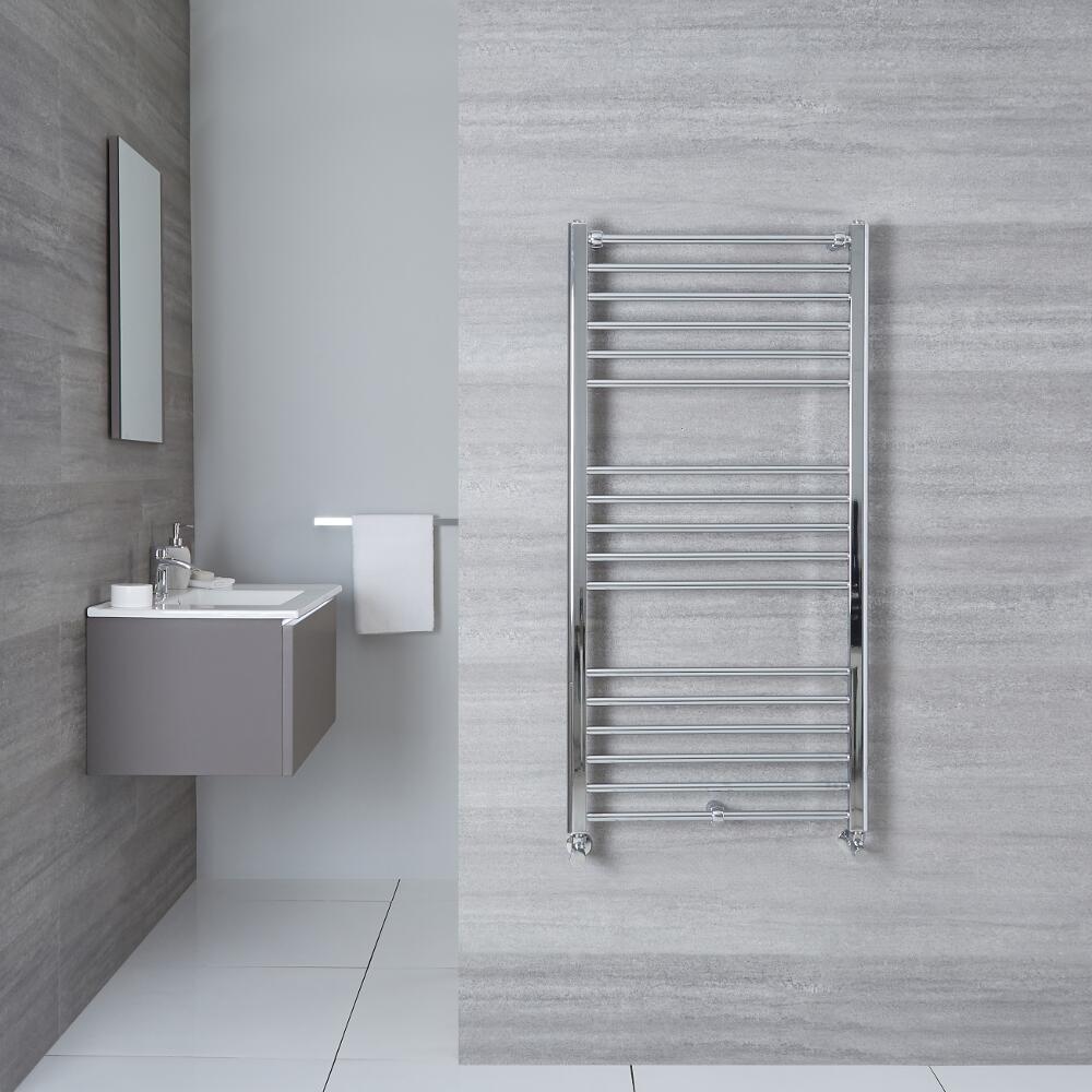 Eco Handdoekradiator Chroom 120cm x 50cm x 3cm 375 Watt