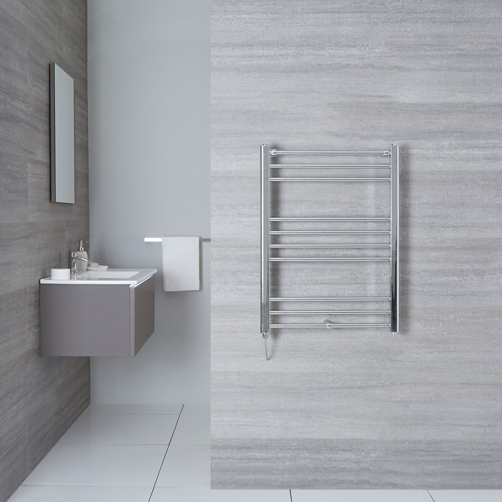 Handdoekradiator Elektrisch Chroom 80 x 60cm | Eco