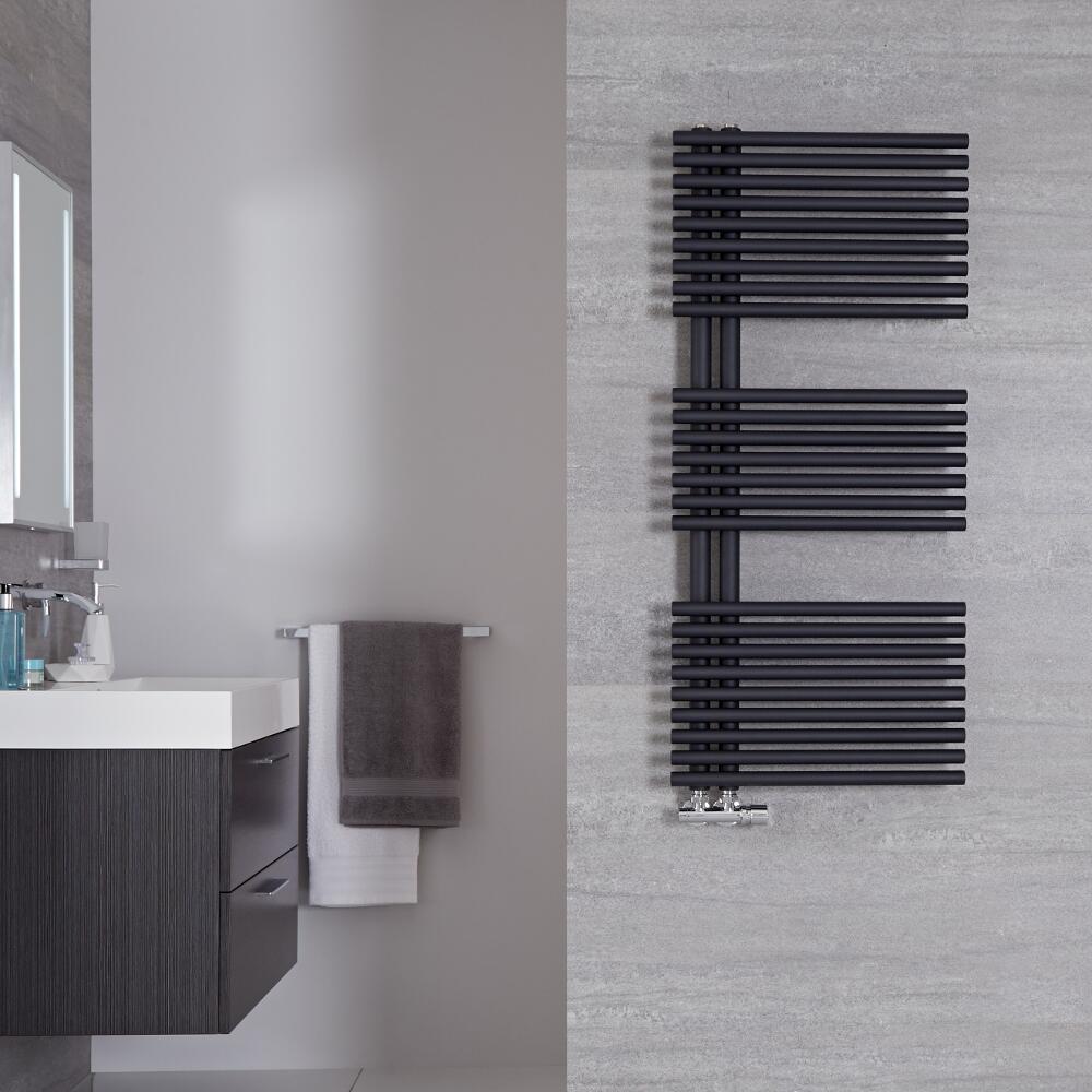 Bari Designer Handdoekradiator Antraciet 112cm x 50cm 734Watt