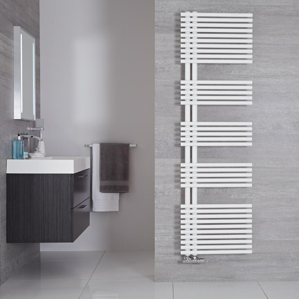 Bari Designer Handdoekradiator Mineraal Wit 170cm x 50cm 1025Watt