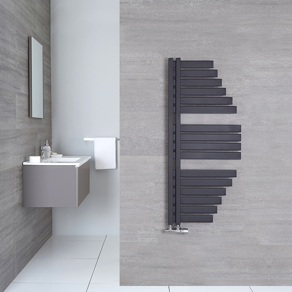Lazio Designer Handdoekradiator Antraciet 146cm x 57,4cm 689Watt