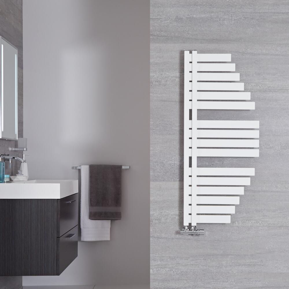 Lazio Designer Handdoekradiator Mineraal Wit 110cm x 48,3cm 507Watt