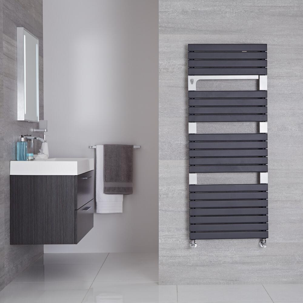 Torrino Designer Handdoekradiator Antraciet 13,6cm x 55cm 896Watt