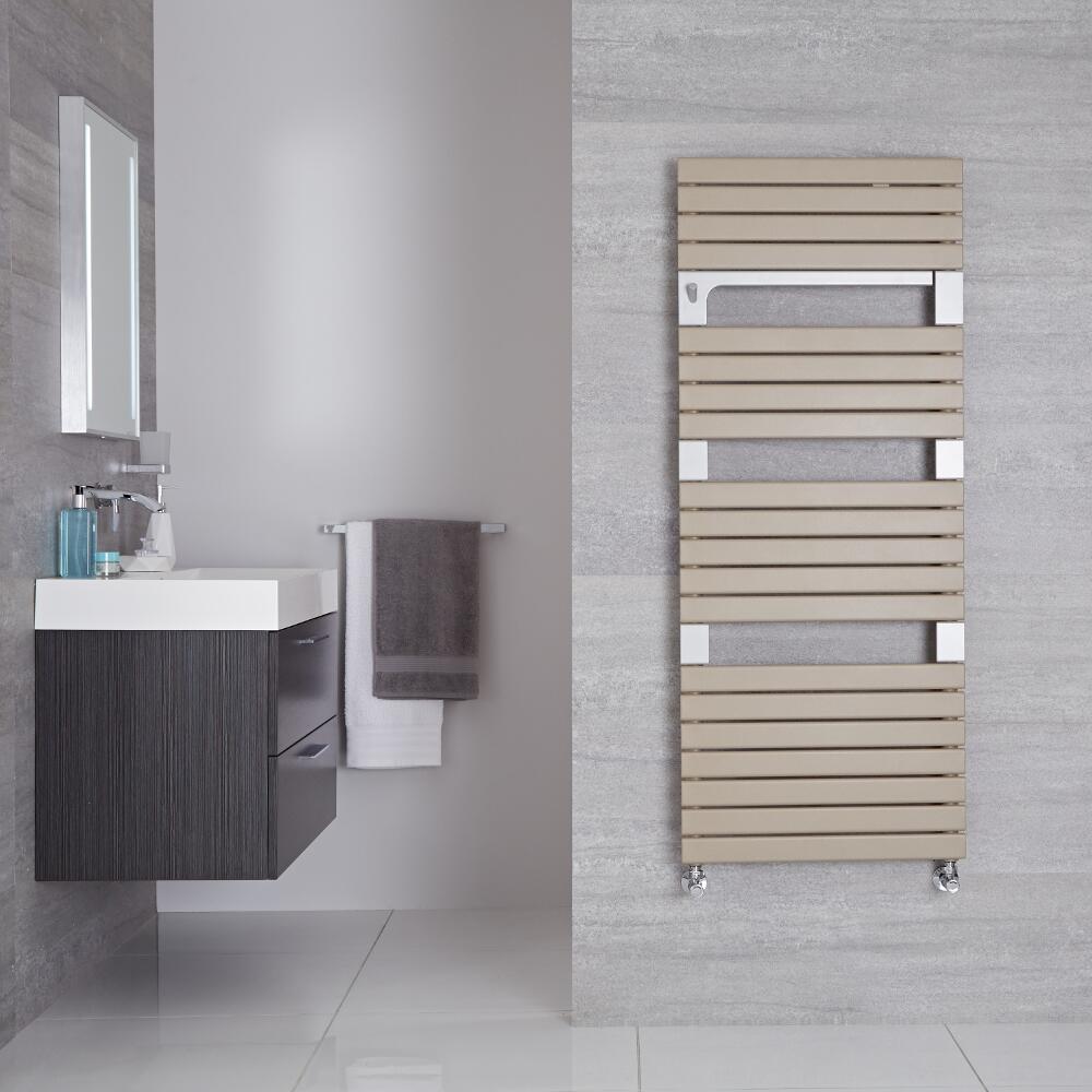 Seina Designer Handdoekradiator Kwarts Mineraal 13,6cm x 55cm 896Watt