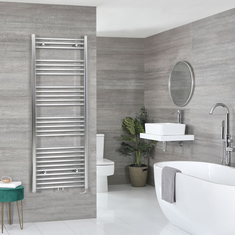 Handdoekradiator Elektrisch Chroom 160x60cm | Neva