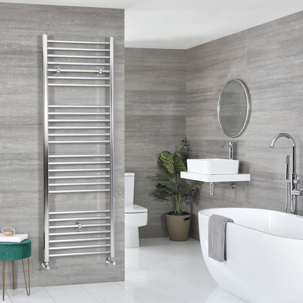 Handdoekradiator Vlak Chroom 180x60cm 709 Watt | Kent