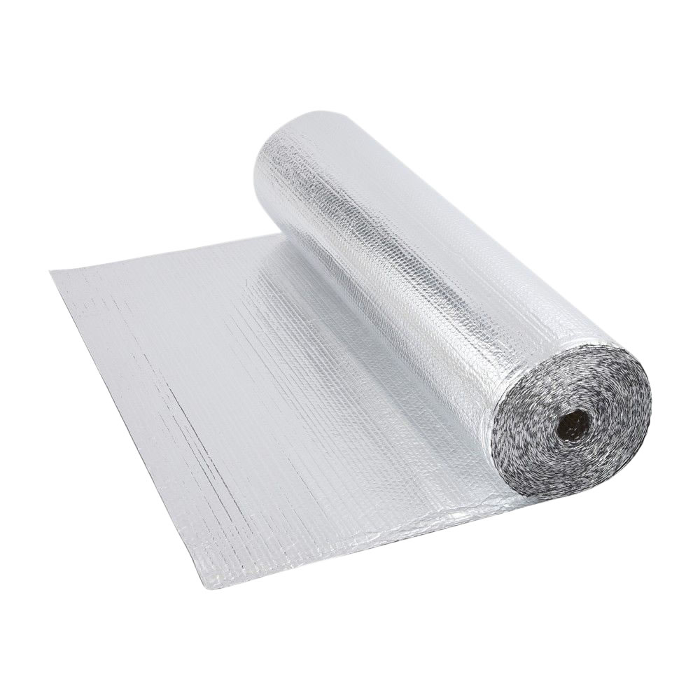 Dubbelzijdige Aluminium Isolerende Enkellaagse Noppenfolie - 10m x 1,2m