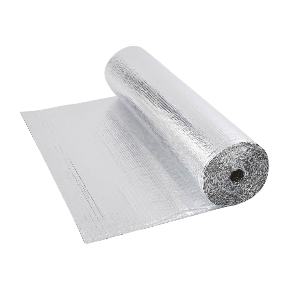 Dubbelzijdige Aluminium Isolerende Enkellaagse Noppenfolie - 25m x 1,2m