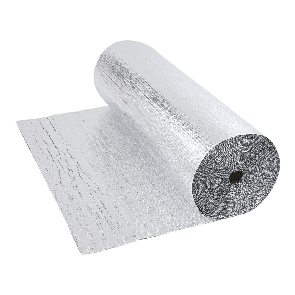 Dubbelzijdige Aluminium Isolerende Dubbellaagse Noppenfolie - 10m x 1,2m