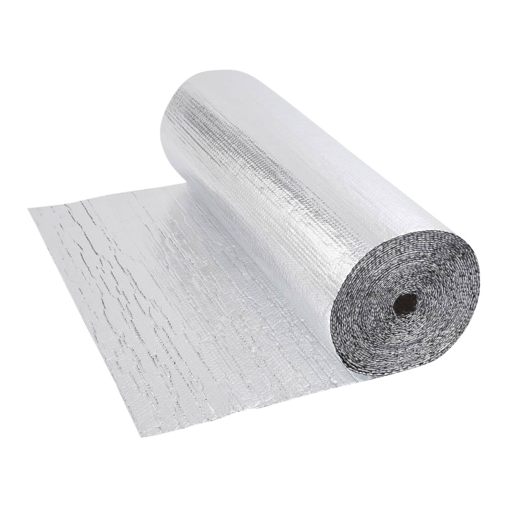Dubbelzijdige Aluminium Isolerende Dubbellaagse Noppenfolie - 25m x 1,2m