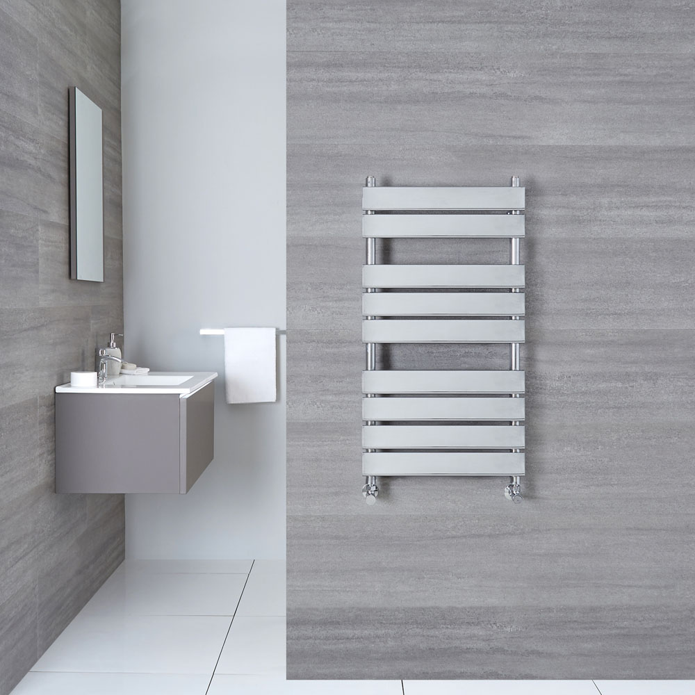 Elgin Gebogen Handdoekradiator Chroom 95cm x 50cm x 9,5cm 394 Watt