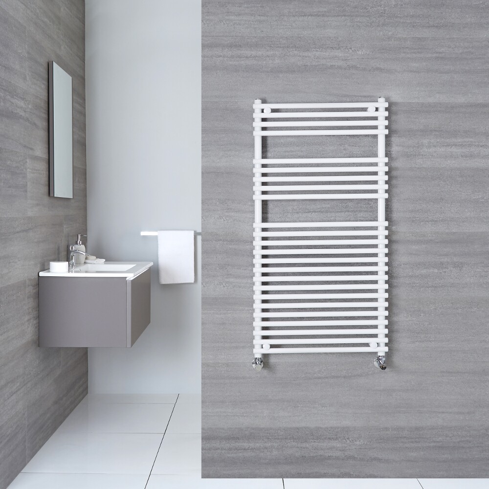 Ischia Handdoekradiator Wit 115cm x 45cm x 7cm 698 Watt
