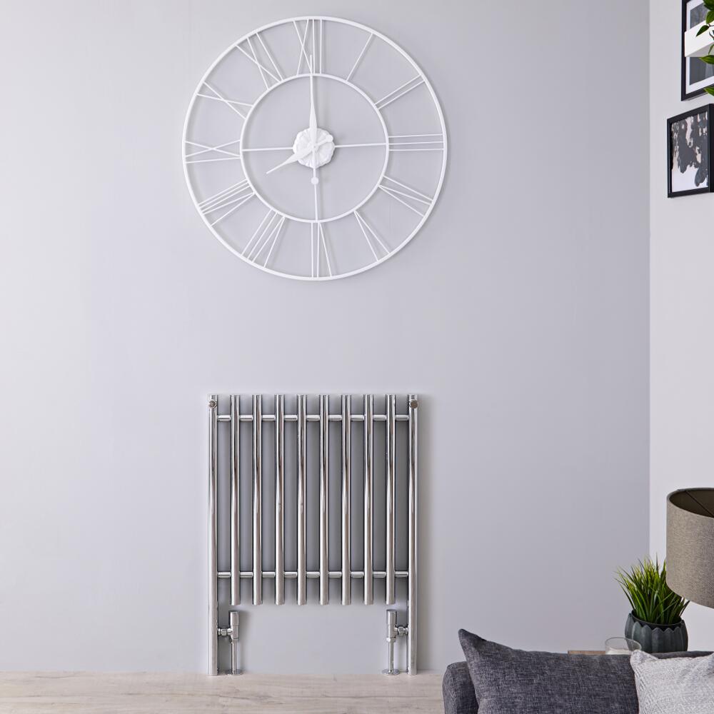 Select Gebogen Handdoekradiator Chroom 80cm x 60cm x 5,8cm 563 Watt