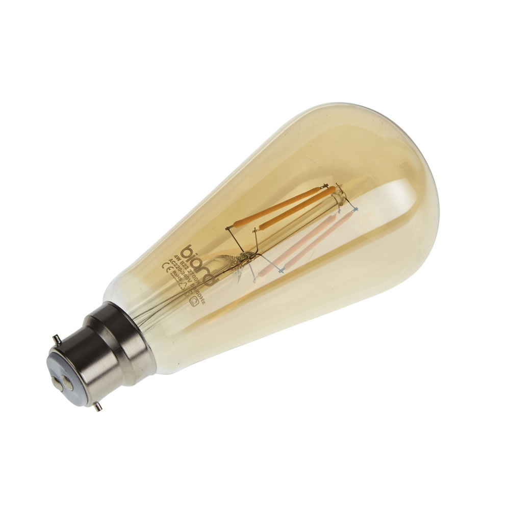 Biard 6 x LED Retro Gloeilamp Gouden Tint Dimbaar 4W B22