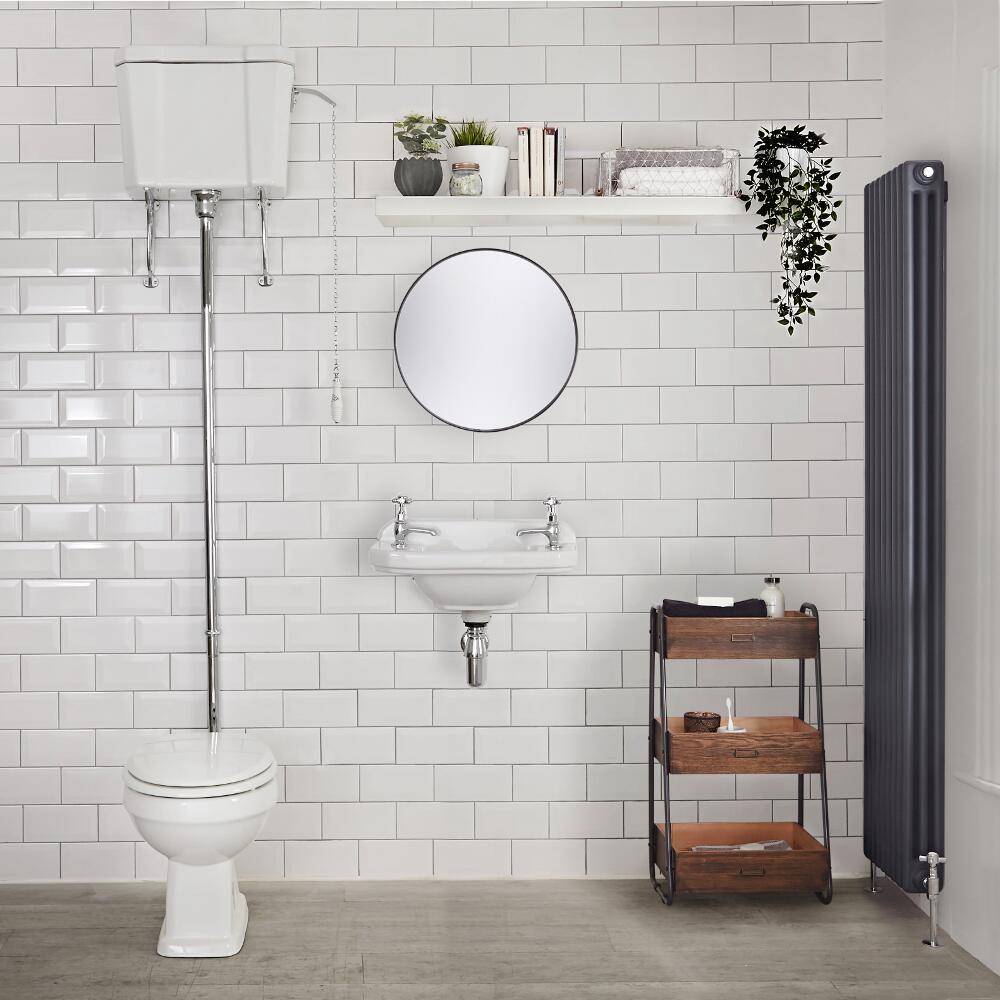 Klassiek Hooghang Toilet met Reservoir en MDF Toiletzitting | Carlton