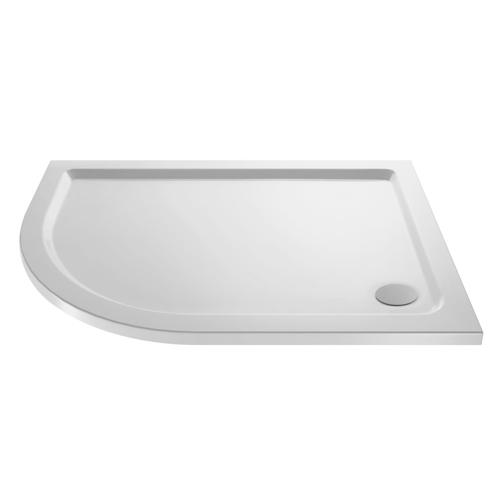 Pearlstone Douchebak Acryl Kwadrant Linker Uitvoering Wit 100cm x 90cm x 4cm