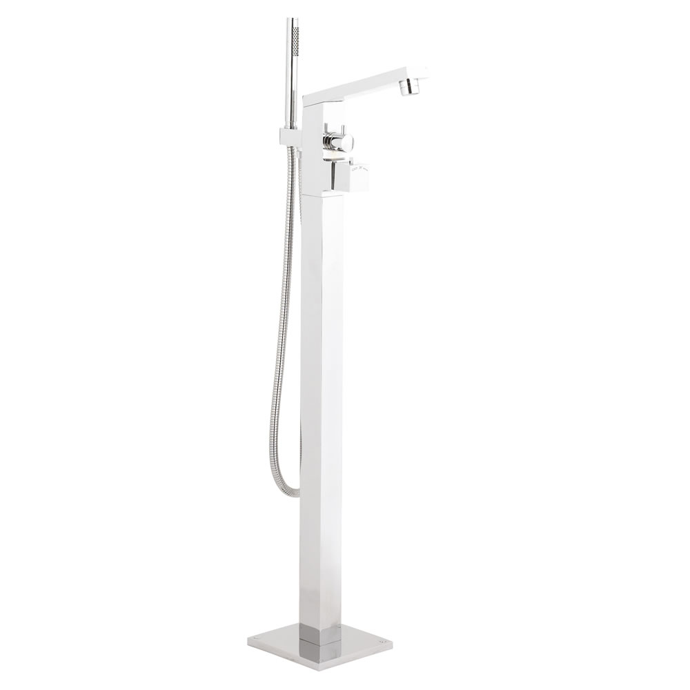 Kubix 1-greeps Thermostatisch Bad/douchemengkraan met Handdouche (vrijstaand)