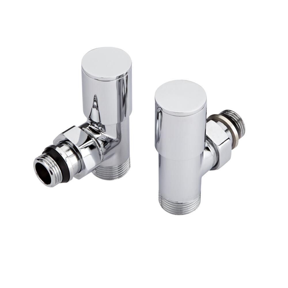 Radiatorkraan Haaks 3/4'' Mannelijk Wit met Keuze uit Adapters