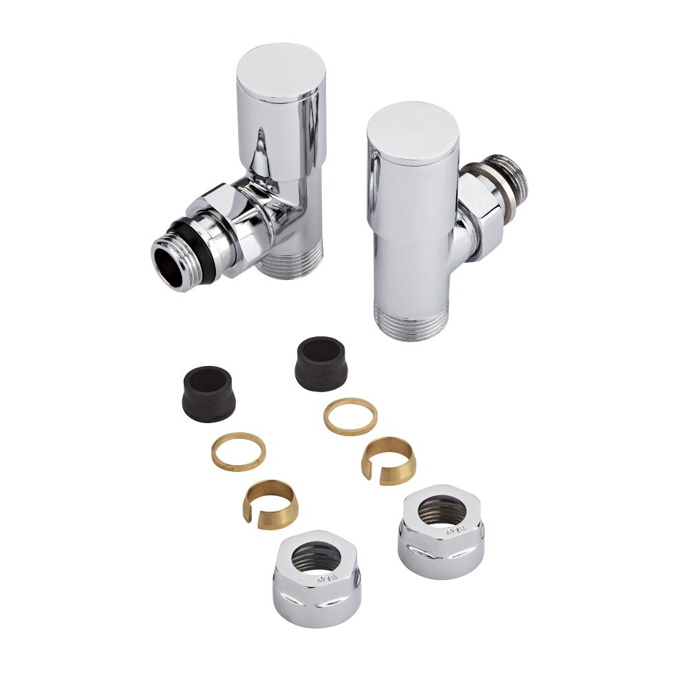 Radiatorkraan 3/4'' Mannelijk Chroom 16mm Koperen Adapter