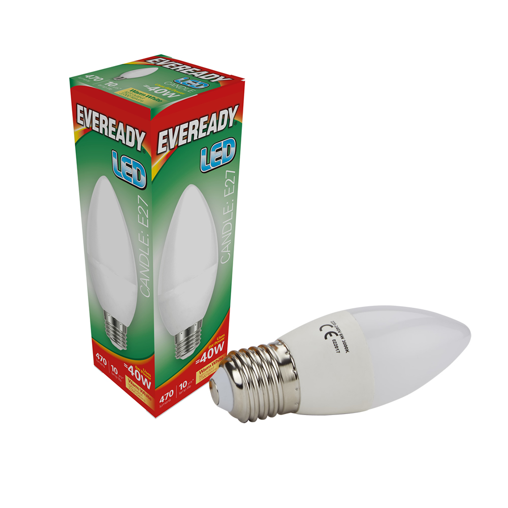 Eveready LED 6W E27 Kaarslamp Melkglas