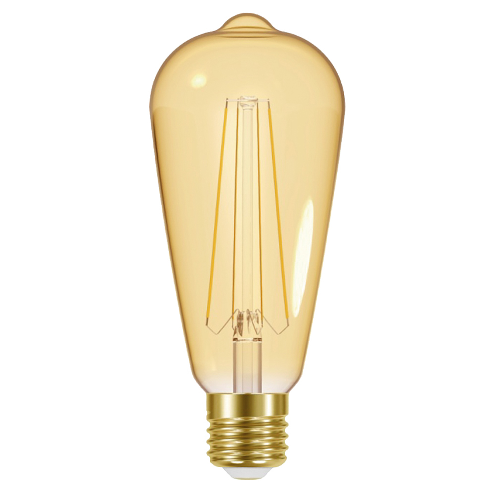 6 x Retro Gloeilampen 5W E27 ST64 Goud LED