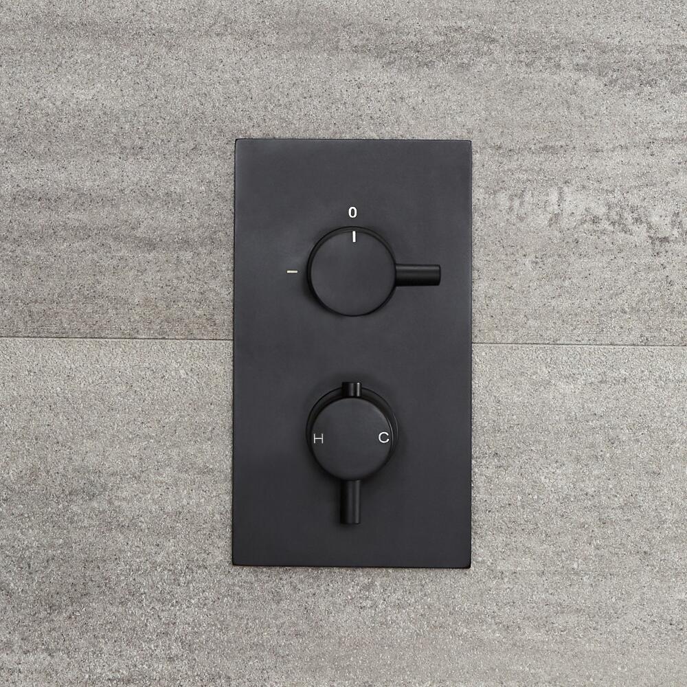 Nox 1-weg Thermostatische Douchekraan Inbouw Zwart