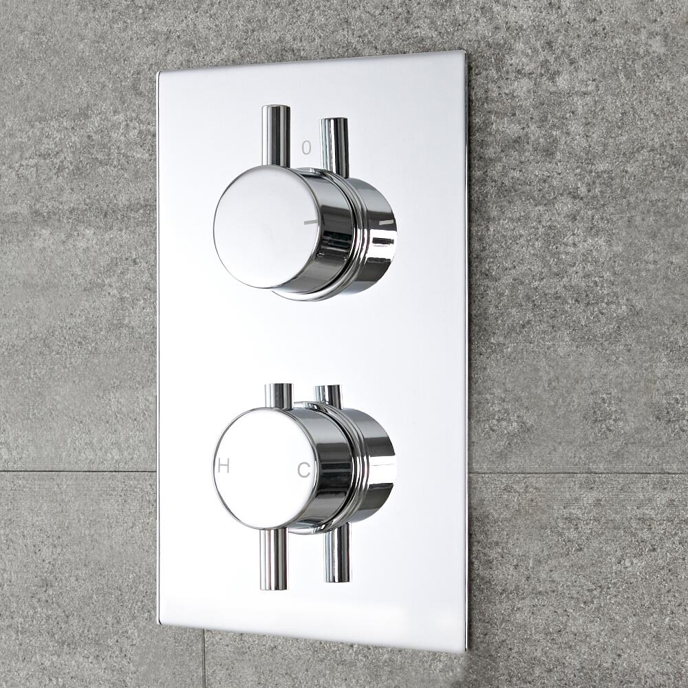 Douchekraan Thermostatisch Inbouw 2-Weg met Omstel Chroom | Como