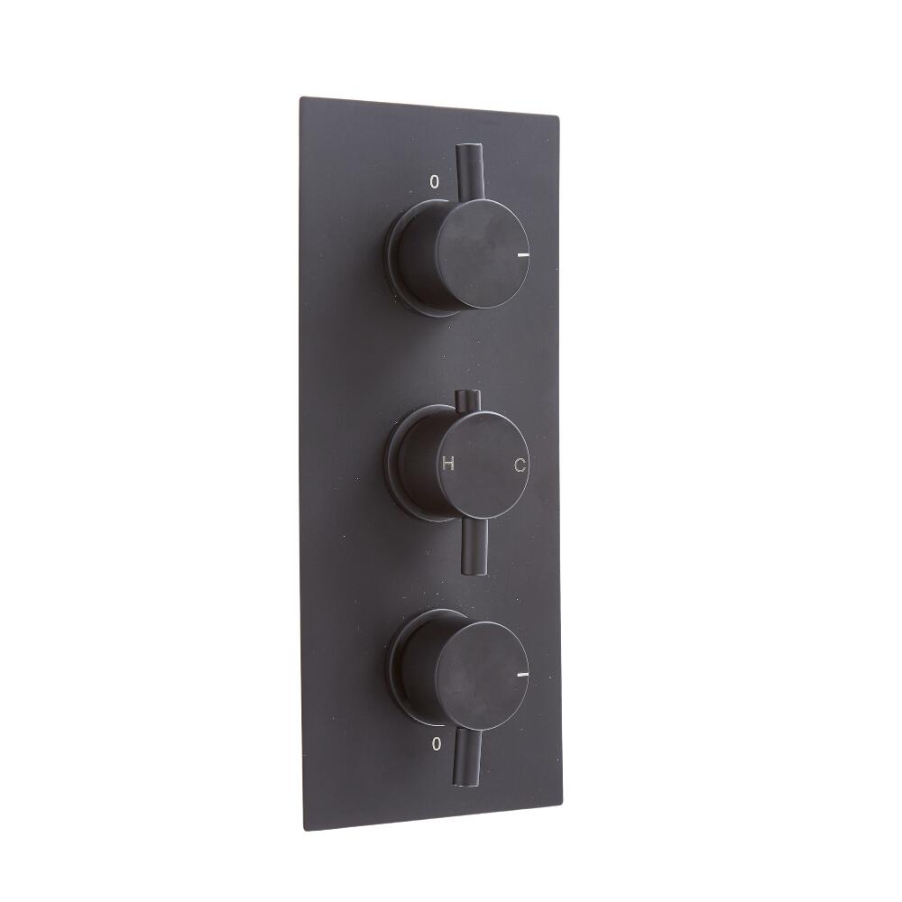 Nox 2-weg Thermostatische Douchekraan Inbouw Zwart