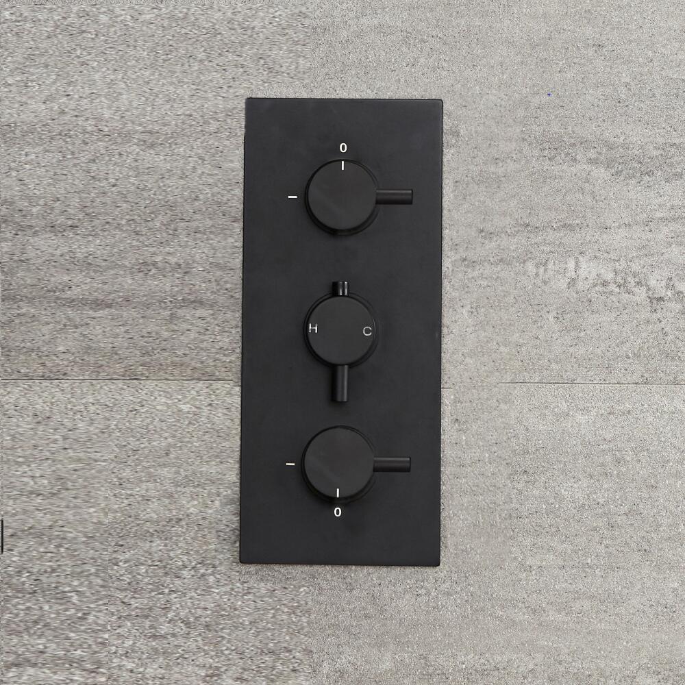 Nox 2-weg Thermostatische Douchekraan Inbouw Zwart