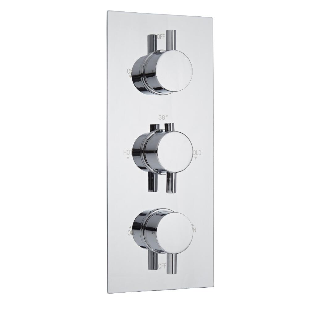 Como Moderne 2-weg Inbouw Thermostaatkraan - Verchroomd Massief Messing