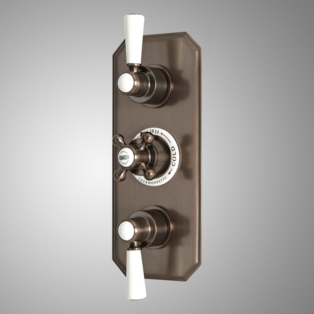 Douchekraan Thermostatisch Inbouw 3-Weg 3-Greeps Klassiek met Omstel Olie Gewreven Brons | Elizabeth