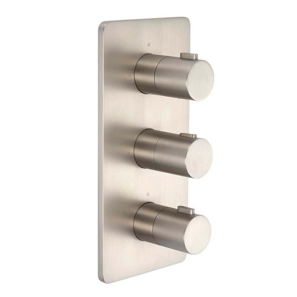 Harting 3-weg Thermostatische Inbouwdouchekraan Geborsteld Nikkel