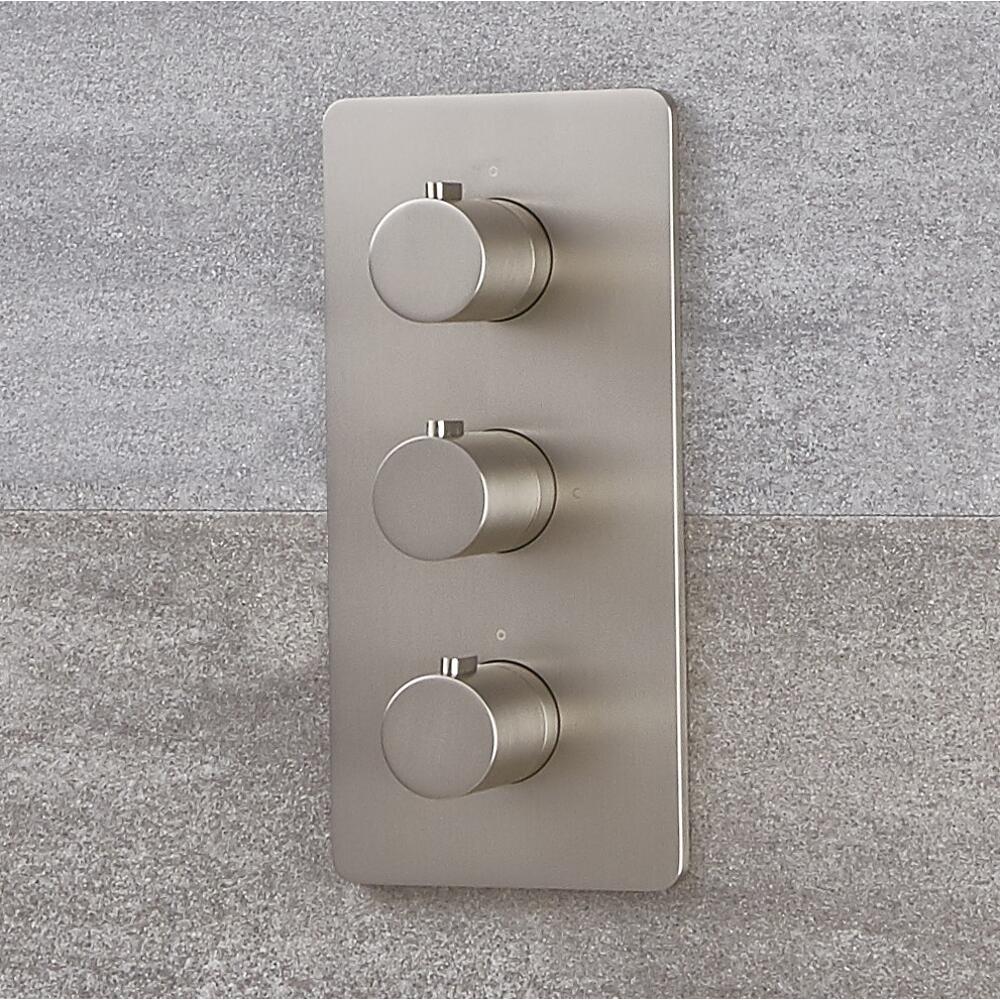 Harting 3-weg Thermostatische Inbouwdouchekraan Met Omstel Geborsteld Nikkel
