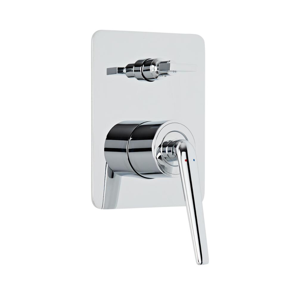 Hudson Reed Ora moderne douchekraan met handmatige temperatuurregulatie en omstelling - Chroom