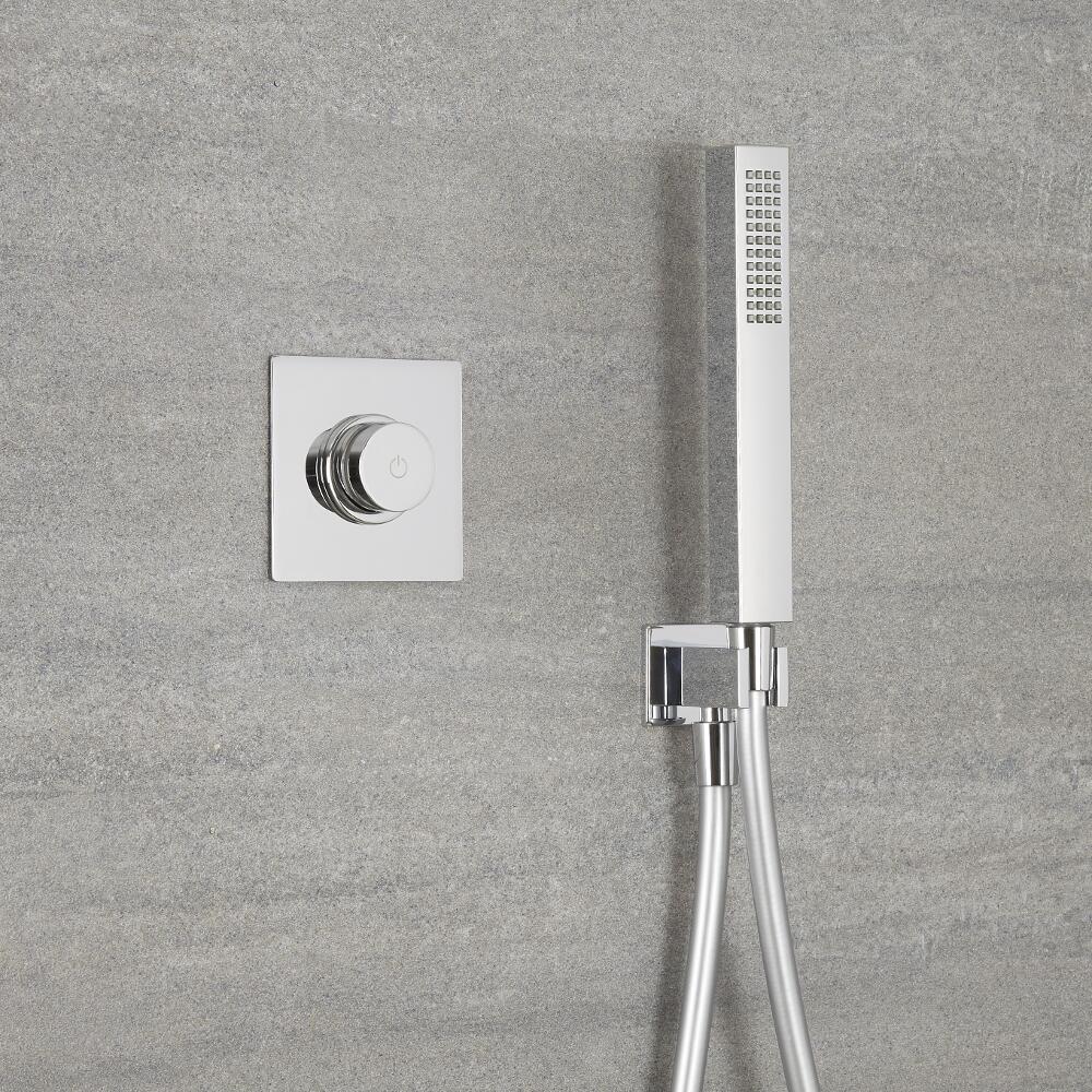 Narus - 1-weg Digitale Thermostaatkraan met Handdouche Combinatie Vierkant