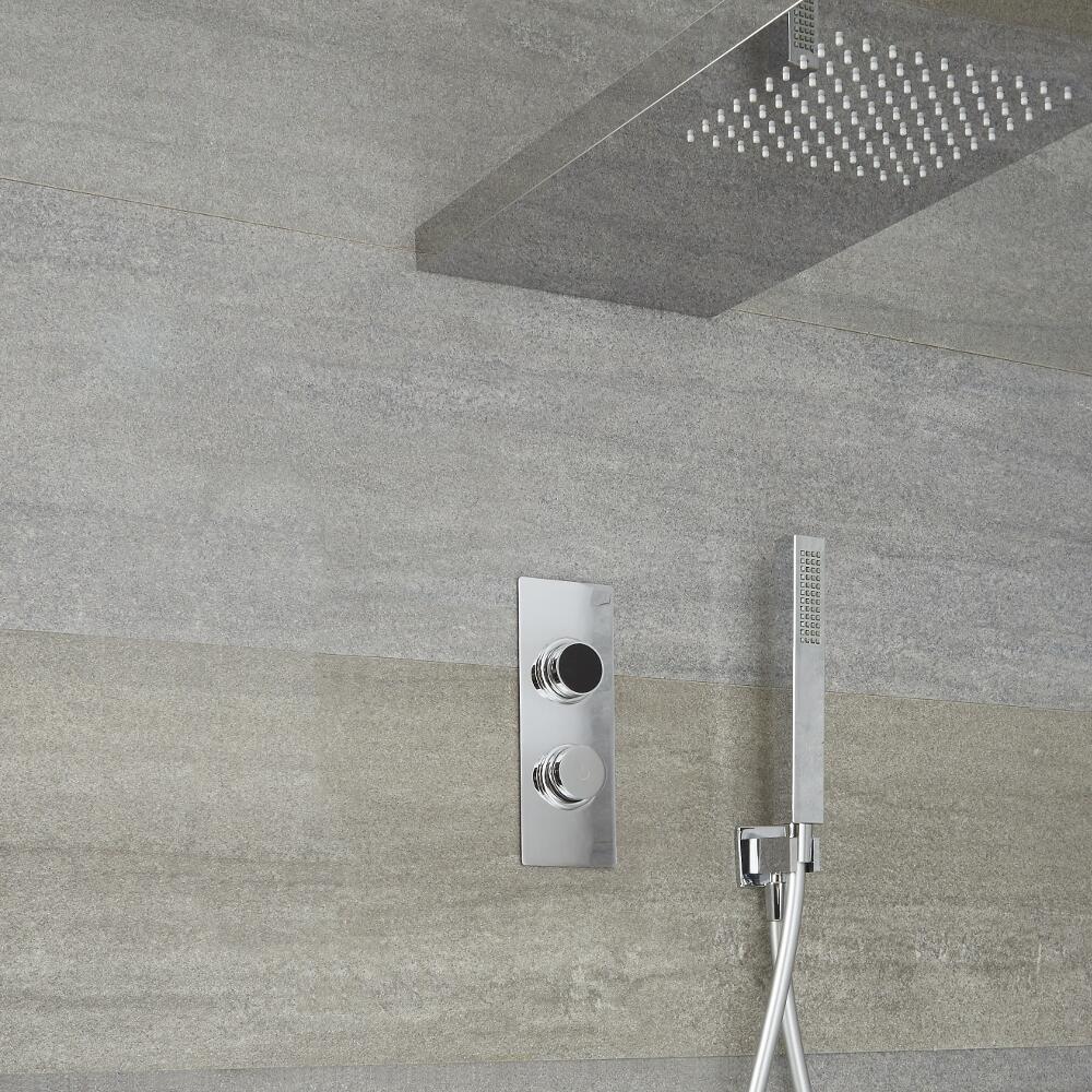 Narus - 2-weg Digitale Thermostaatkraan 80cm Hemeldouche & Handdouchecombi