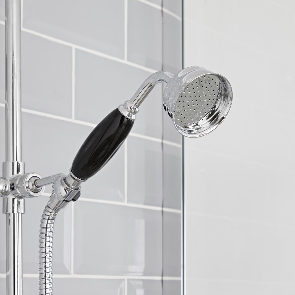 Handdouche Klassiek Chroom en Zwart | Elizabeth