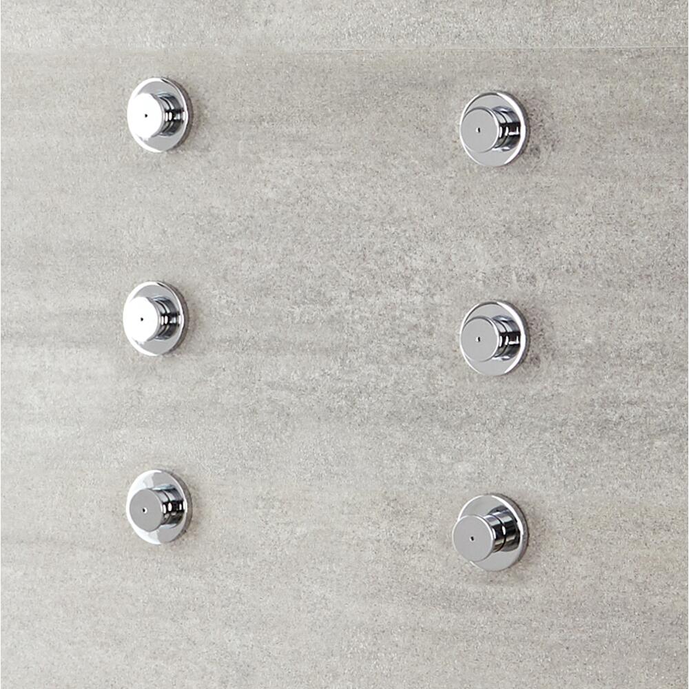 6 x Ronde Verchroomde Massief Messing Watermist Zijdouche