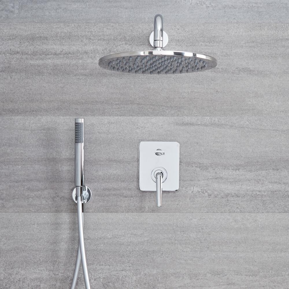 Ora 2-weg Inbouw Douchemengkraan Met 30cm Douchekop, Douche-arm & Handdouche - Chroom