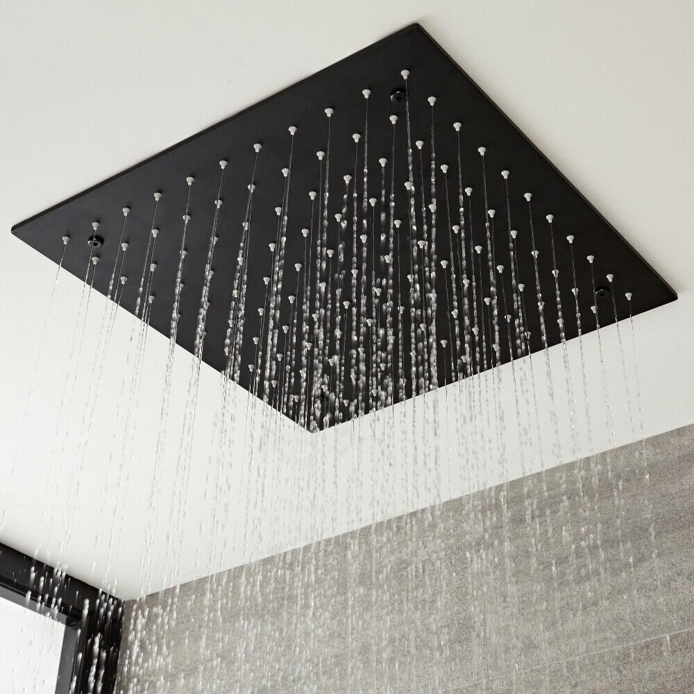 Douchekop RVS Mat Zwart 40 x 40cm | Nox