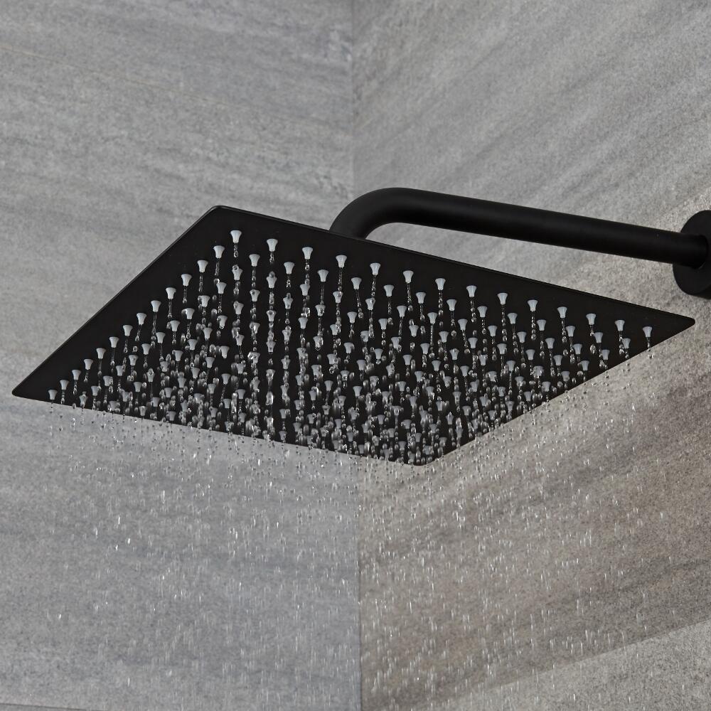 Nox Douchekop 30 x 30cm Vierkant Zwart