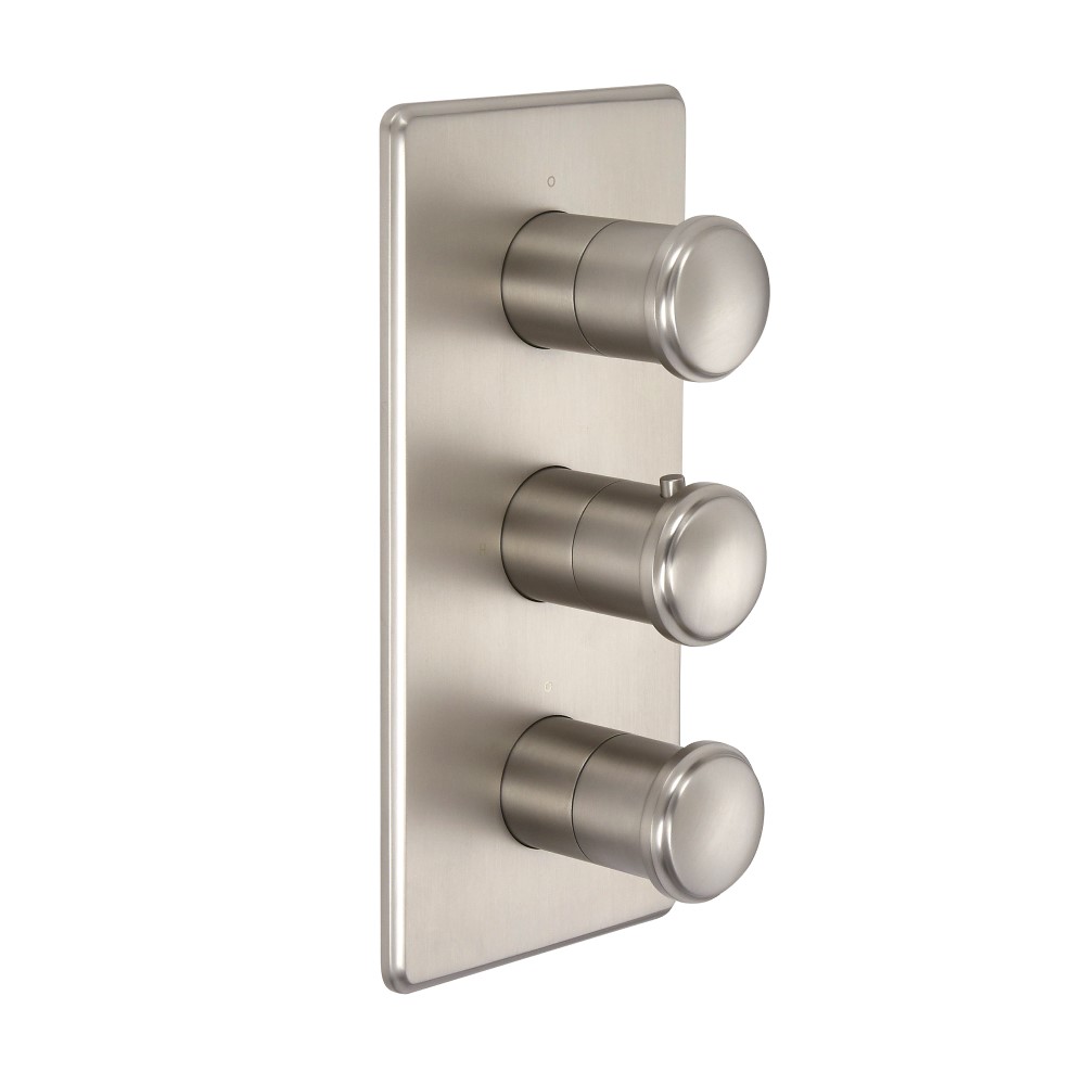 Aldwick 3-weg Thermostatische Inbouwdouchekraan Met Omstel Geborsteld Nikkel