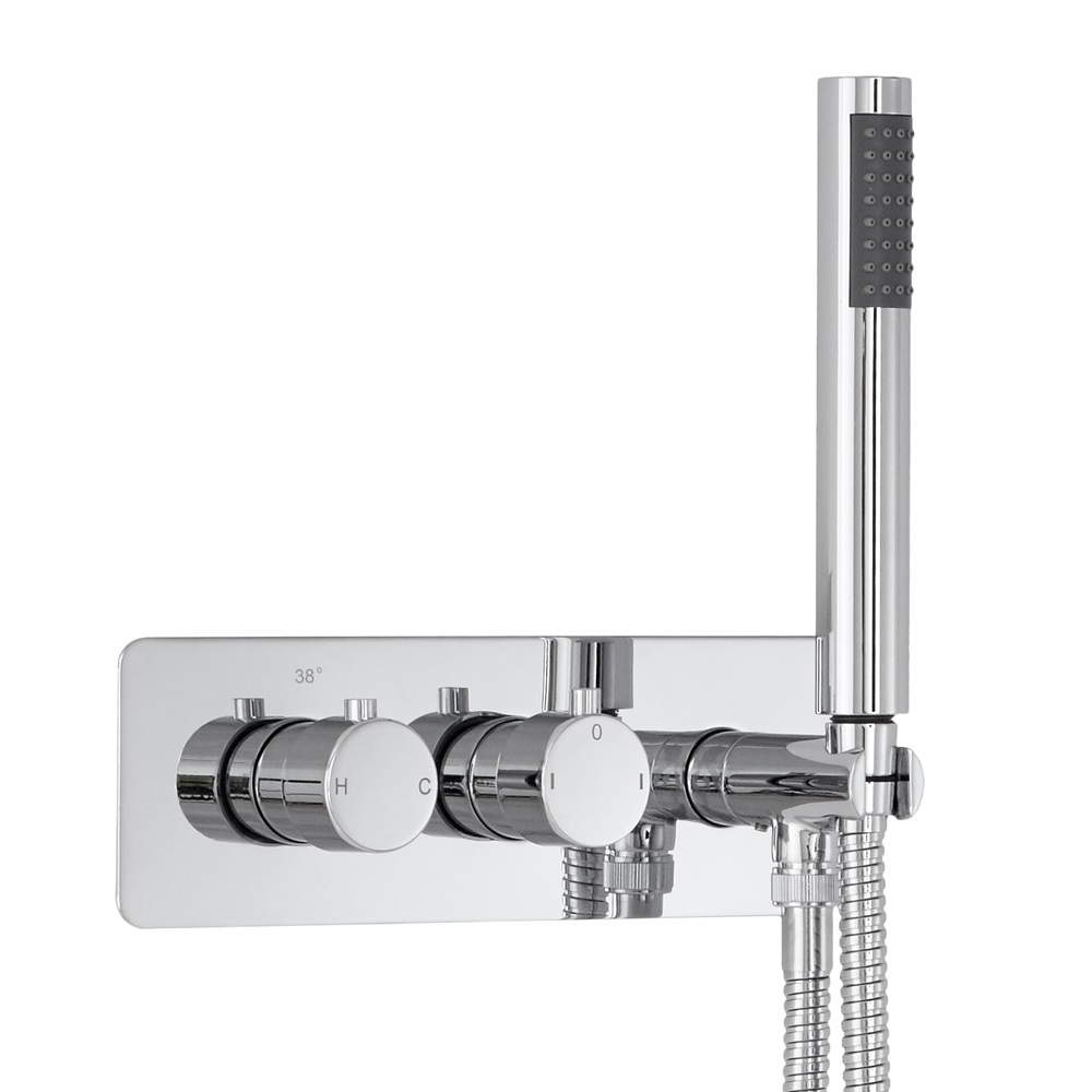 Mirage 2-weg Inbouw Thermostaatkraan met Omstel & Handdouche Set
