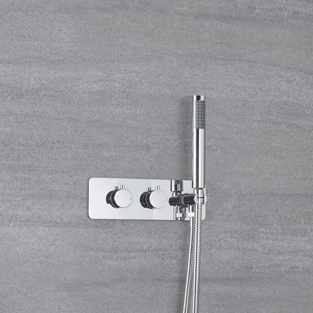Mirage 2-weg Inbouw Thermostaatkraan met Omstel & Handdouche Set