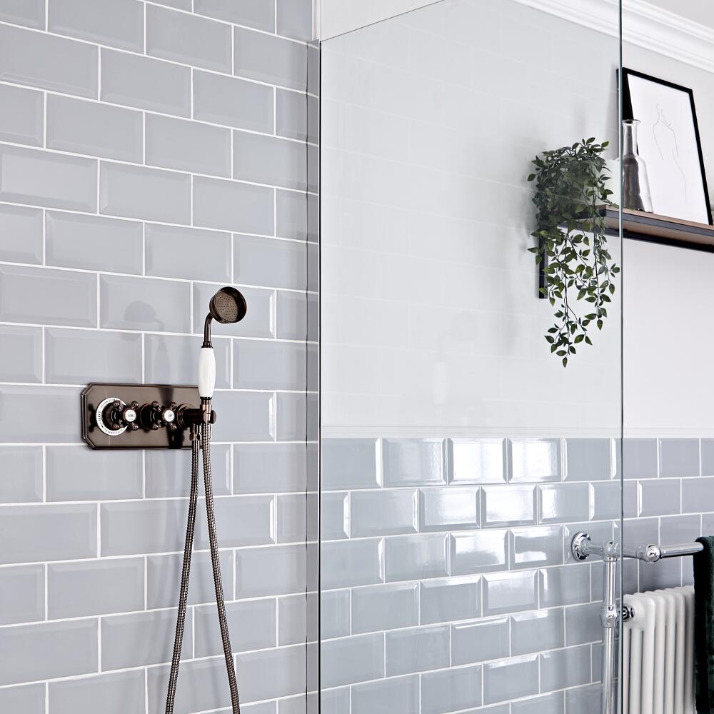 Doucheset Klassiek Inbouw 1-Weg Thermostatisch met Handdouche Olie Gewreven Brons | Elizabeth