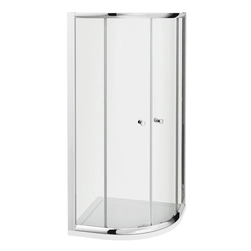 Hutton Kwadrant Douche Schuifdeur met Acryl Douchebak en Doucheputje - 195cm x 90cm