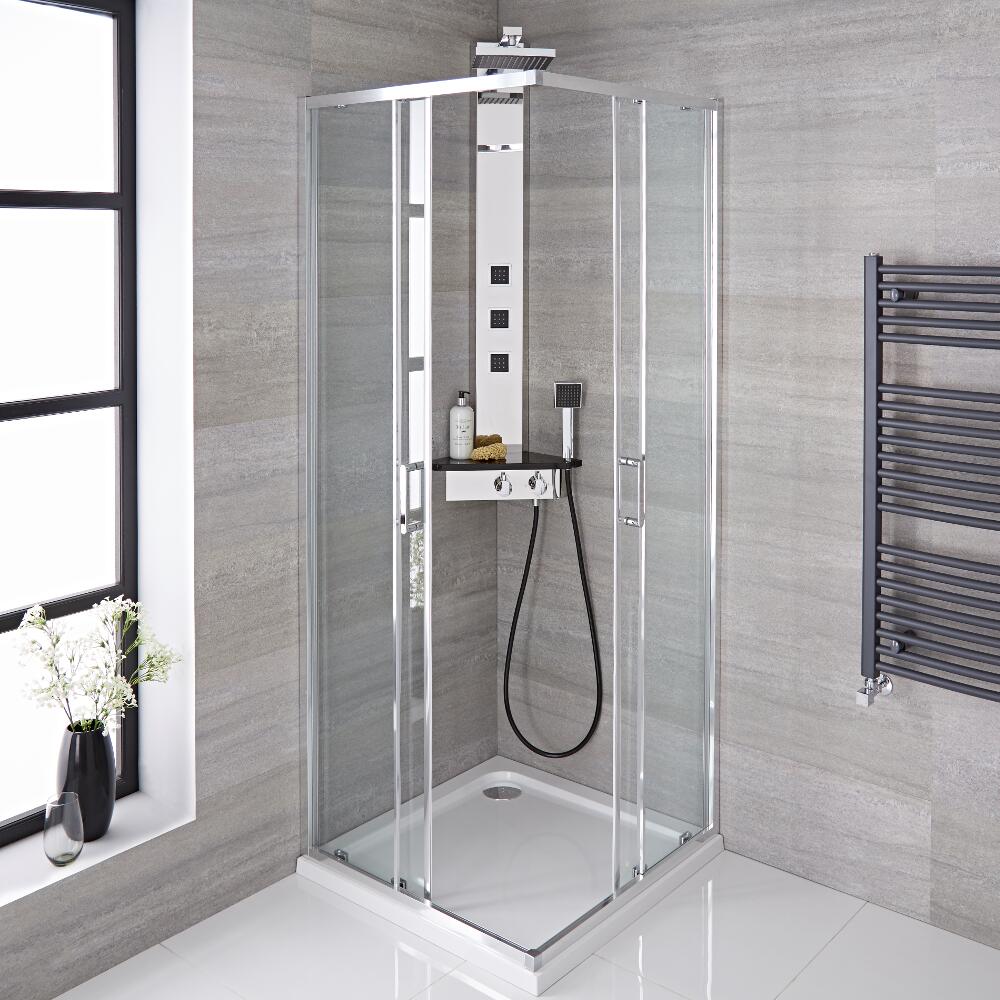 Portland Doucheschuifdeur 6mm Veiligheidsglas Easyclean 195cm x 80cm