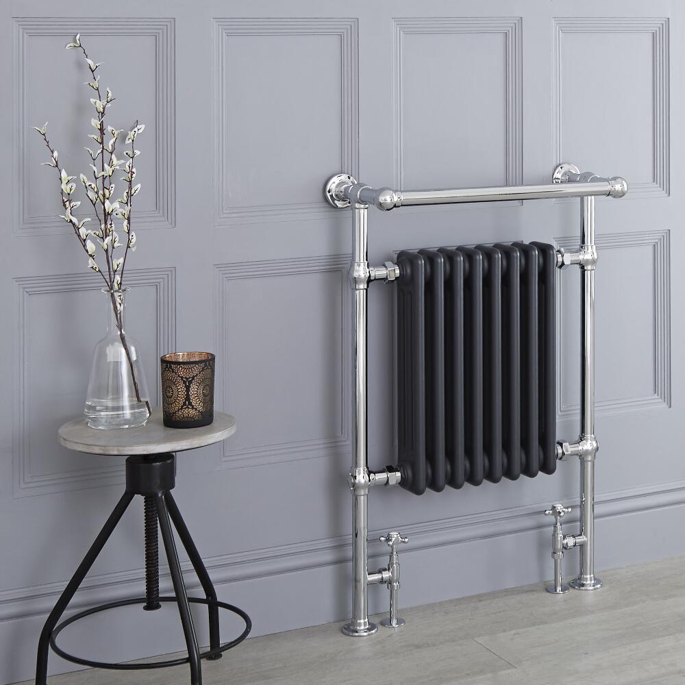 Avon Lake Klassieke Handdoekradiator Chroom/Antraciet 93cm x 62cm x 23cm 775Watt