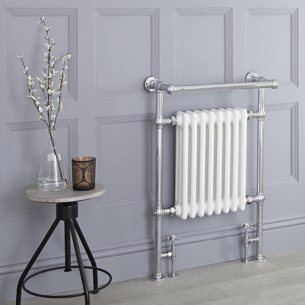 Avon Klassieke Handdoekradiator Chroom/Wit 93cm x 62cm x 23 cm 775Watt